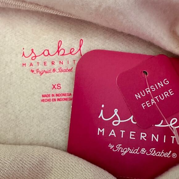 New Isabel Maternity‎ Peach Sweatshirt Pullover Hoodie size XS - Picture 5 of 5